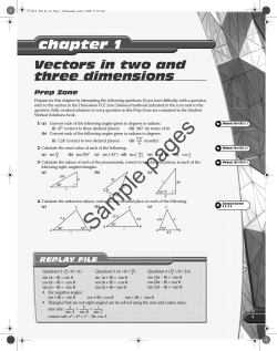 Vectors in two and three dimensions Prep Zone