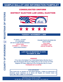 SAMPLE�BALLOT�AND�INFORMATION�PAMPHLET S R E