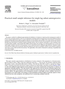 Practical small sample inference for single lag subset autoregressive models