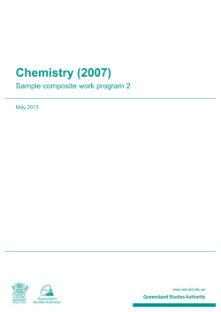 Chemistry (2007) Sample composite work program 2 May 2013