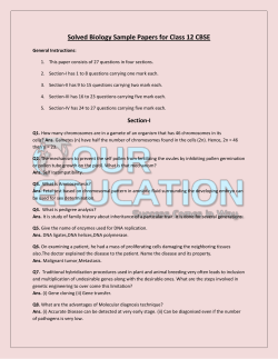 Solved Biology Sample Papers for Class 12 CBSE