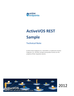 ActiveVOS REST Sample Technical Note