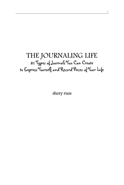 THE JOURNALING LIFE 21 Types of Journals You Can Create shery russ