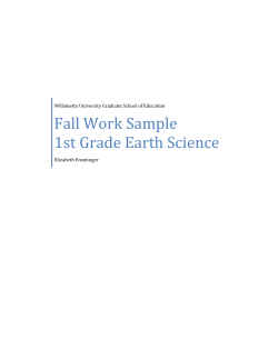 Fall Work Sample 1st Grade Earth Science