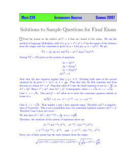 Solutions to Sample Questions for Final Exam