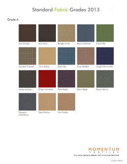Standard Grades 2013  Fabric