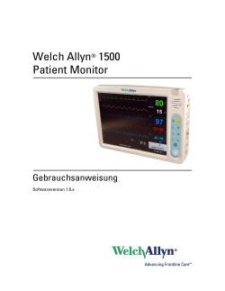 Welch Allyn 1500 Patient Monitor Gebrauchsanweisung