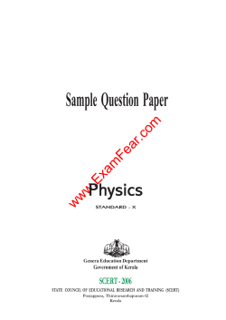 Sample Question Paper Ph ysics Physics