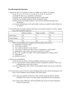 Stat 100 Sample Final Questions