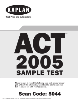 ACT 2005 SAMPLE TEST