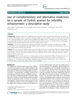 Use of complementary and alternative medicines enhancement: a descriptive study