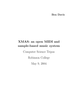 XMAS: an open MIDI and sample-based music system Computer Science Tripos Robinson College