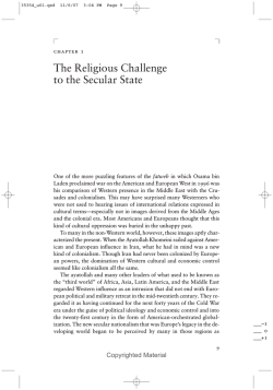 The Religious Challenge to the Secular State