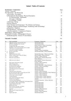 Inhalt / Table of Contents