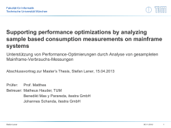 Supporting performance optimizations by analyzing sample based consumption measurements on mainframe systems