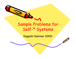 Sample Problems for Sample roblems for