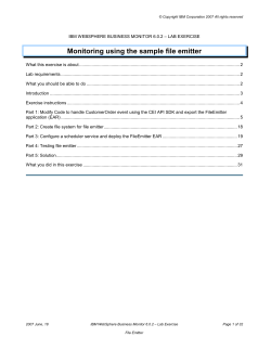 Monitoring using the sample file emitter