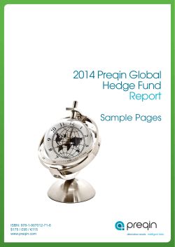 2014 Preqin Global Hedge Fund Report Sample Pages
