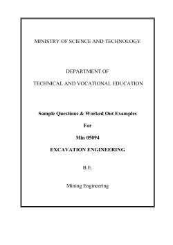 MINISTRY OF SCIENCE AND TECHNOLOGY DEPARTMENT OF TECHNICAL AND VOCATIONAL EDUCATION