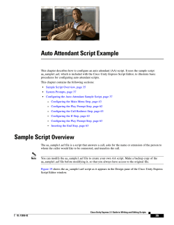 Auto Attendant Script Example