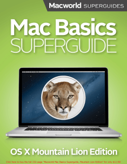Mac Basics SUPERGUIDE OS X Mountain Lion Edition