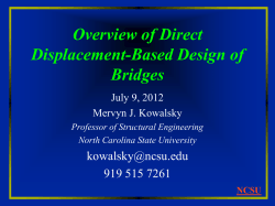 Overview of Direct Displacement-Based Design of Bridges