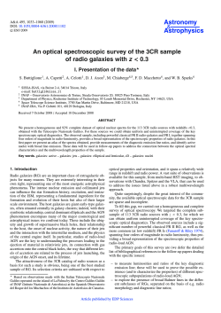 Astronomy Astrophysics &lt; An optical spectroscopic survey of the 3CR sample