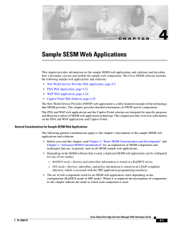 4 Sample SESM Web Applications  C H A P T E R