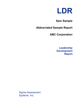 LDR Sam Sample Abbreviated Sample Report ABC Corporation