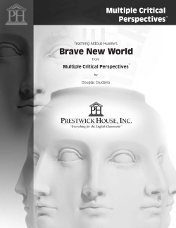 Brave New World Multiple Critical Perspectives Multiple Critical Perspectives