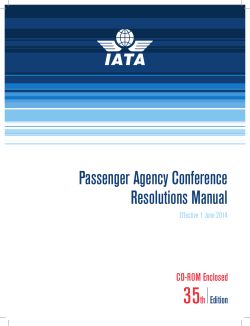 35 Passenger Agency Conference Resolutions Manual CD-ROM Enclosed