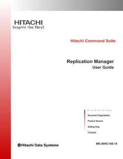 Replication Manager Hitachi Command Suite User Guide MK-99HC166-19