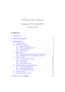 CVTree3 User’s Manual Contents Guanghong ZUO and Bailin HAO 30 January 2014