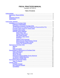FISCAL PRACTICES MANUAL