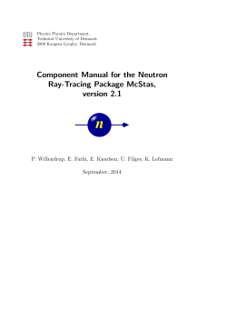 Component Manual for the Neutron Ray-Tracing Package McStas, version 2.1