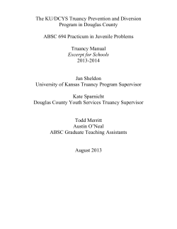 The KU/DCYS Truancy Prevention and Diversion Program in Douglas County