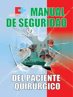 MANUAL DE SEGURIDAD DEL PACIENTE QUIRÚRGICO