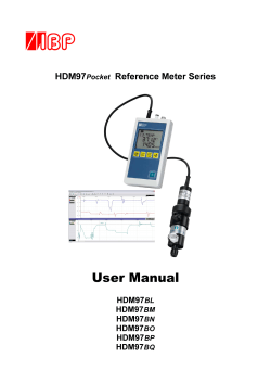 User Manual HDM97 Reference Meter Series