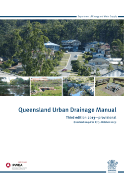 Queensland Urban Drainage Manual Third edition 2013—provisional