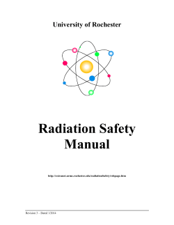 Radiation Safety Manual  University of Rochester