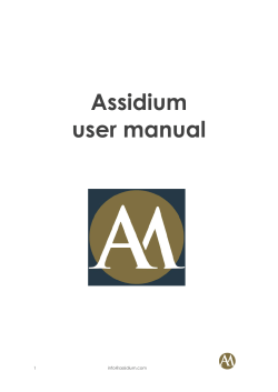 Assidium user manual 1