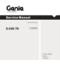 Service Manual Z-135/70 Part No. 106783 Rev G1