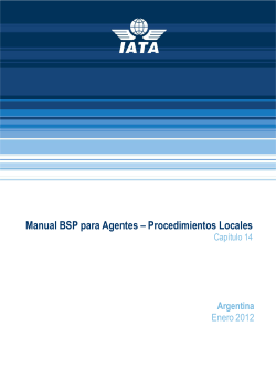 Manual BSP para Agentes – Procedimientos Locales  Argentina Enero 2012