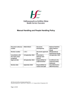 Manual Handling and People Handling Policy