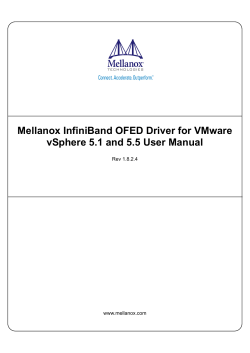 Mellanox InfiniBand OFED Driver for VMware Rev 1.8.2.4 www.mellanox.com