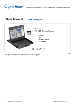 User Manual 17” FHD 1080p LCD F117