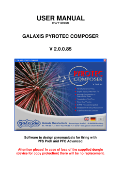 USER MANUAL GALAXIS PYROTEC COMPOSER V 2.0.0.85