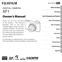 XF1 Owner’s Manual DIGITAL CAMERA EN