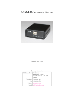 SQM-LU Operator’s Manual