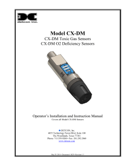 Model CX-DM CX-DM Toxic Gas Sensors CX-DM O2 Deficiency Sensors